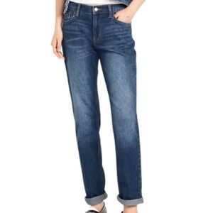 Old Navy Dark Blue Boyfriend Jeans, 12, like new